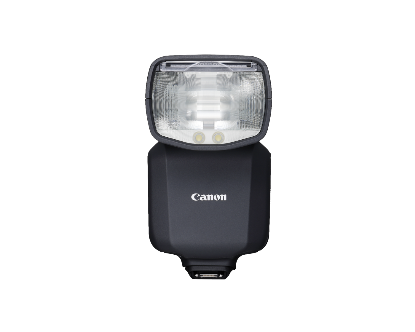 Canon Speedlite EL-5 Ver. 2 complete flash unit, front view on a clean light background